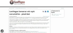 Cisions svenska pressmeddelande om lanseringen av pixel.bet den 26 februari 2019